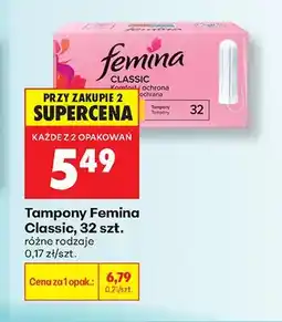 Biedronka Tampony Femina Classic oferta