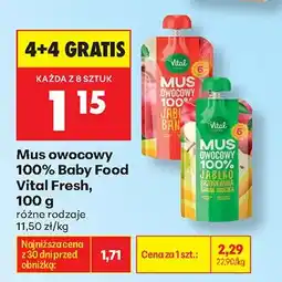 Biedronka Mus owocowy Vital Fresh Jabłko Banan oferta