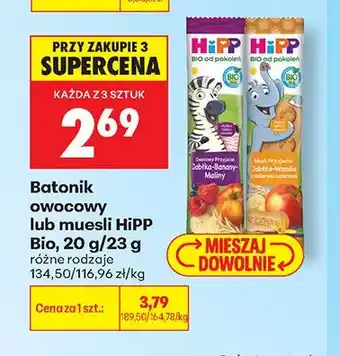 Biedronka Batonik owocowy HiPP Bio oferta