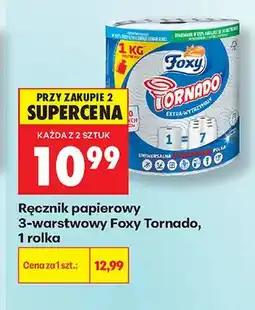 Biedronka Ręcznik papierowy 3-warstwowy Foxy Tornado oferta