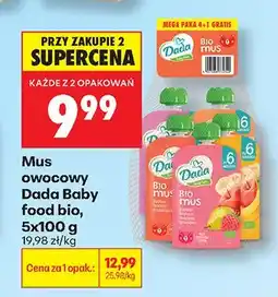 Biedronka Mus owocowy Dada Baby Food Bio Jabłko Banan Truskawka oferta