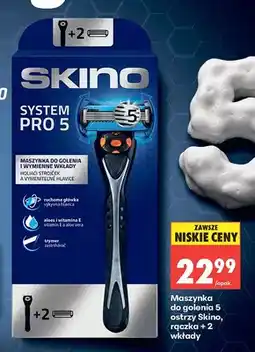 Biedronka Maszynka do golenia 5 ostrzy Skino rączka + 2 wkłady oferta