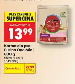 Biedronka Sucha karma dla psa Purina One Mini Delicate oferta