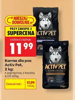 Biedronka Sucha karma dla psa Activ Pet z jagnięciną oferta