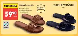 Biedronka Klapki damskie skórzane Cholewiński oferta