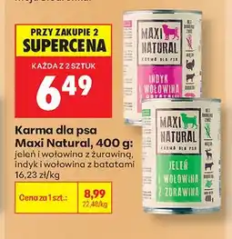 Biedronka Karma dla psa Maxi Natural jeleń i wołowina z żurawiną oferta
