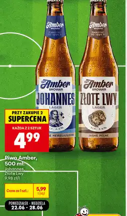 Biedronka Piwo Amber: Johannes, Złote Lwy oferta