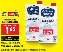 Biedronka Mleko UHT 3,2% Mleczna Dolina oferta