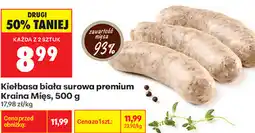 Biedronka Kiełbasa biała surowa premium Kraina Mięs oferta