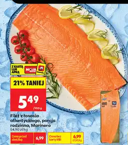 Biedronka Filet z łososia atlantyckiego, porcja rodzinna, Marinero oferta