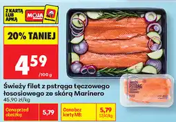 Biedronka Świeży filet z pstrąga tęczowego łososiowego ze skórą Marinero oferta