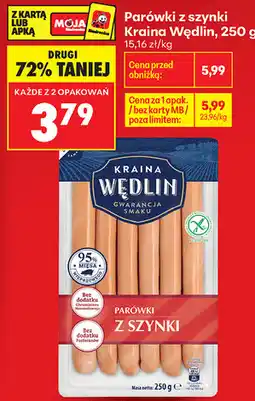 Biedronka Parówki z szynki Kraina Wędlin oferta