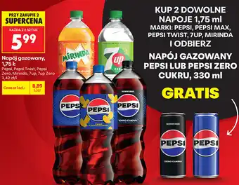 Biedronka Napój gazowany Pepsi, Pepsi Twist, Pepsi Zero, Mirinda, 7up, 7up Zero oferta