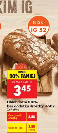 Biedronka Chleb żytni 100% bez dodatku drożdży oferta