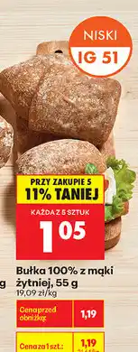 Biedronka Bułka 100% z mąki żytniej oferta