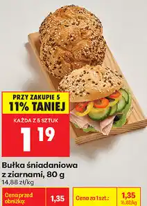Biedronka Bułka śniadaniowa z ziarnami oferta