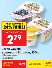 Biedronka Serek wiejski z owocami Piątnica oferta