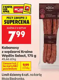 Biedronka Kabanosy z wędzarni Kraina Wędlin Select oferta