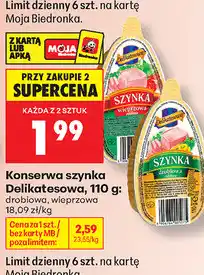 Biedronka Konserwa szynka Delikatesowa oferta