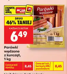 Biedronka Parówki wędzone z kurcząt oferta
