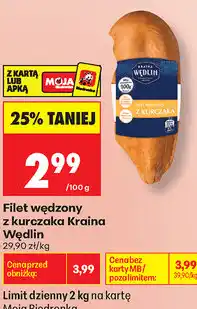 Biedronka Filet wędzony z kurczaka Kraina Wędlin oferta