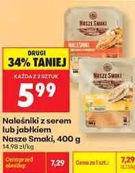 Biedronka Naleśniki z serem lub jabłkiem Nasze Smaki oferta