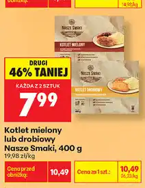 Biedronka Kotlet mielony lub drobiowy Nasze Smaki oferta