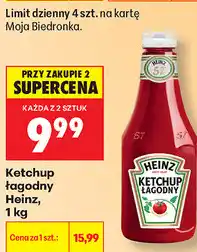 Biedronka Ketchup łagodny Heinz oferta