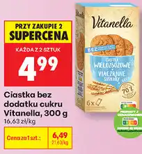 Biedronka Ciastka bez dodatku cukru Vitanella oferta