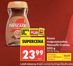 Biedronka Kawa rozpuszczalna Nescafe Crema oferta