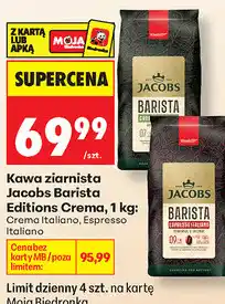 Biedronka Kawa ziarnista Jacobs Barista Editions Crema oferta
