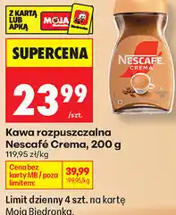 Biedronka Kawa rozpuszczalna Nescafé Crema oferta