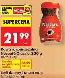 Biedronka Kawa rozpuszczalna Nescafé Classic oferta