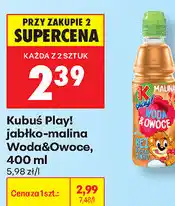 Biedronka Kubuś Play! jabłko-malina Woda&Owoce oferta