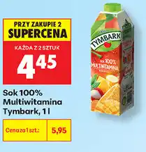Biedronka Sok 100% Multiwitamina Tymbark oferta