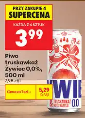 Biedronka Piwo truskawkaż Żywiec 0,0% oferta