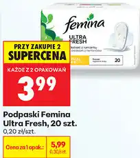 Biedronka Podpaski Femina Ultra Fresh, 20 szt oferta