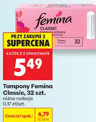 Biedronka Tampony Femina Classic, 32 szt oferta