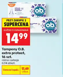 Biedronka Tampony O.B. extra protect, 16 szt oferta