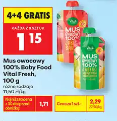 Biedronka Vital Fresh Mus owocowy 100% Baby Food oferta