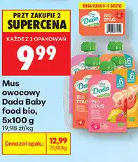 Biedronka Dada Baby Food Bio Mus owocowy oferta