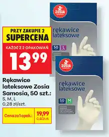 Biedronka Rękawice lateksowe Zosia Samosia, 50 szt oferta