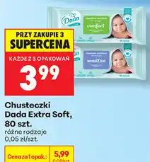 Biedronka Chusteczki Dada Extra Soft, 80 szt oferta