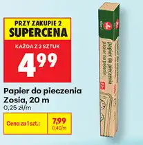 Biedronka Papier do pieczenia Zosia, 20 m oferta