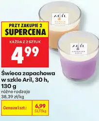 Biedronka Świeca zapachowa w szkle Aril, 30 h oferta