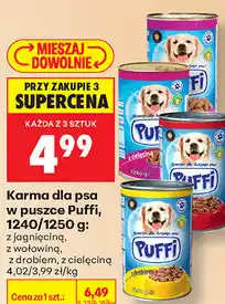 Biedronka Karma dla psa w puszce Puffi, 1240/1250 g oferta