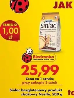 Biedronka Sinlac bezglutenowy produkt zbożowy Nestlé oferta