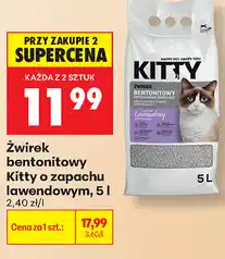 Biedronka Żwirek bentonitowy Kitty o zapachu lawendowym oferta