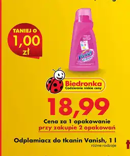 Biedronka Odplamiacz do tkanin Vanish oferta
