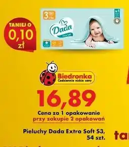 Biedronka Pieluchy Dada Extra Soft S3, 54 szt oferta